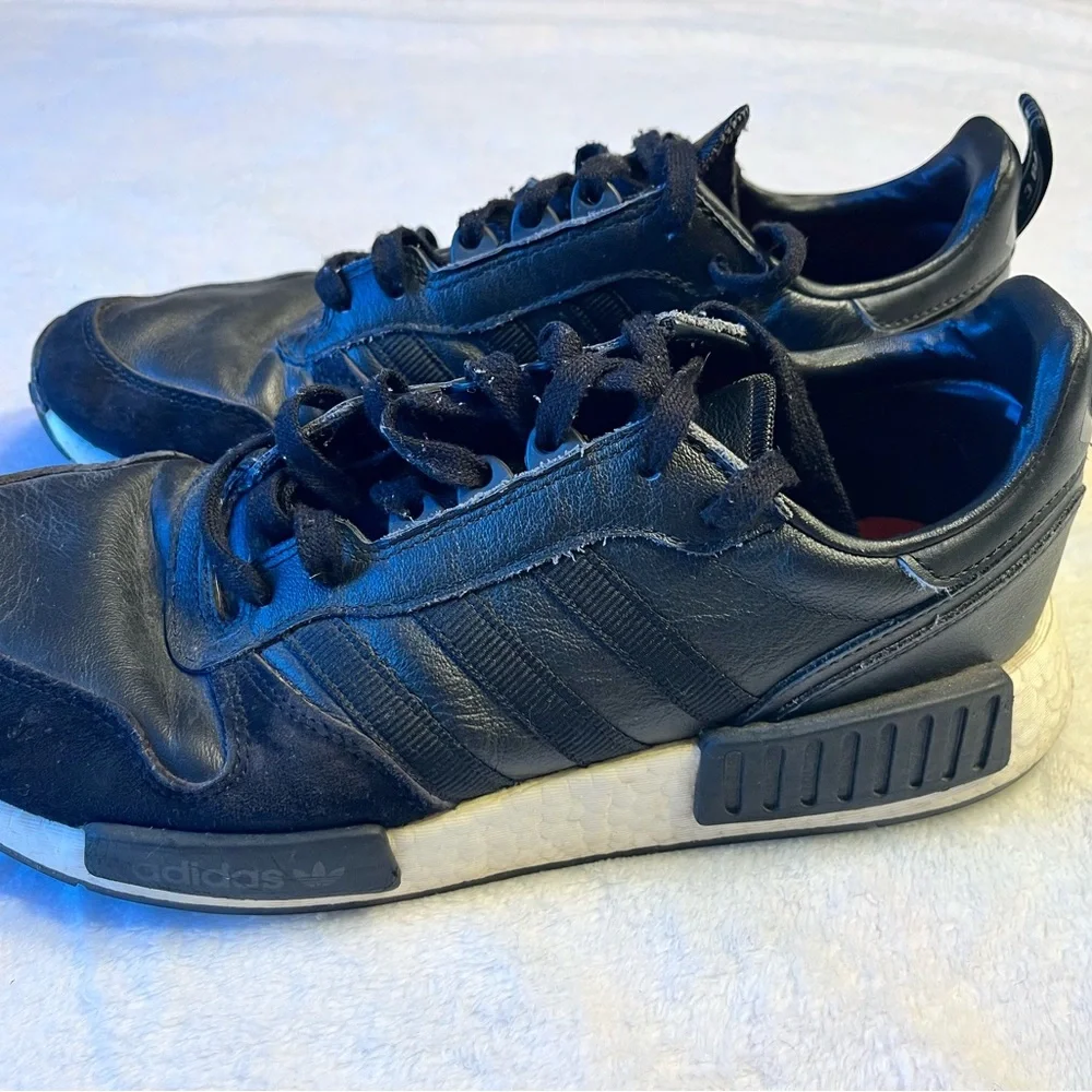 adidas Men’s Black Leather & Suede Low-Top Sneakers